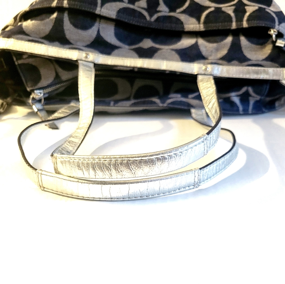 COACH Denim and Silver Diaper Bag - Picture 7 of 14